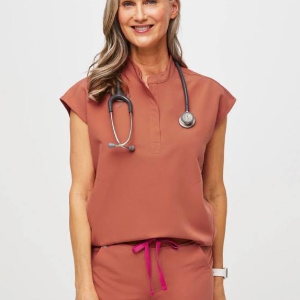 terracotta rafaela scrub top